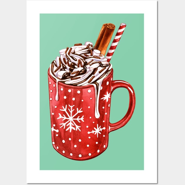 Hot Cocoa Mug Wall Art by monbaum